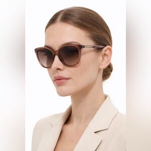 Burberry Cat Eye Sunglasses Brown Italy Made BB4333 Luxury Designer Eyewear